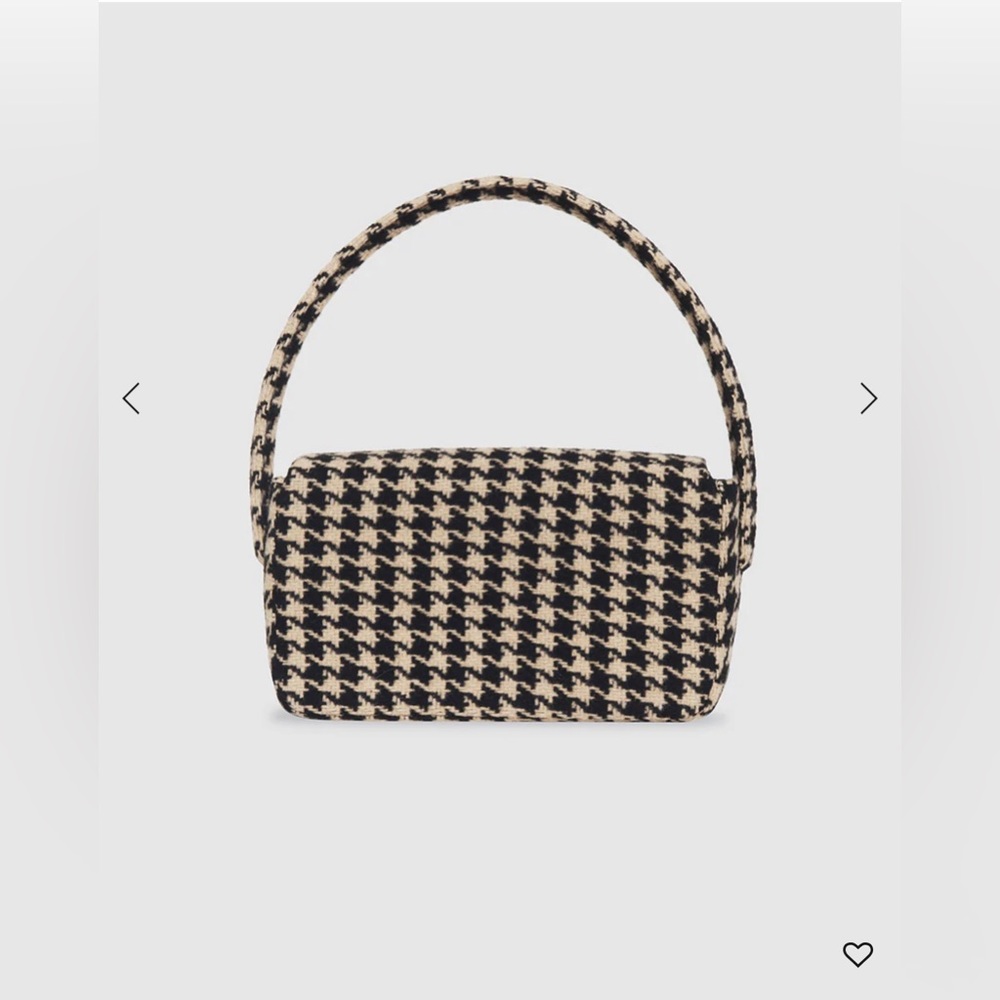 Anine Bing Black & Cream Houndstooth Shoulder Bag - Picture 3 of 14